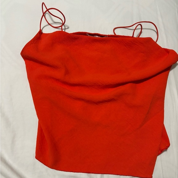 orange cropped tank top - Picture 1 of 3